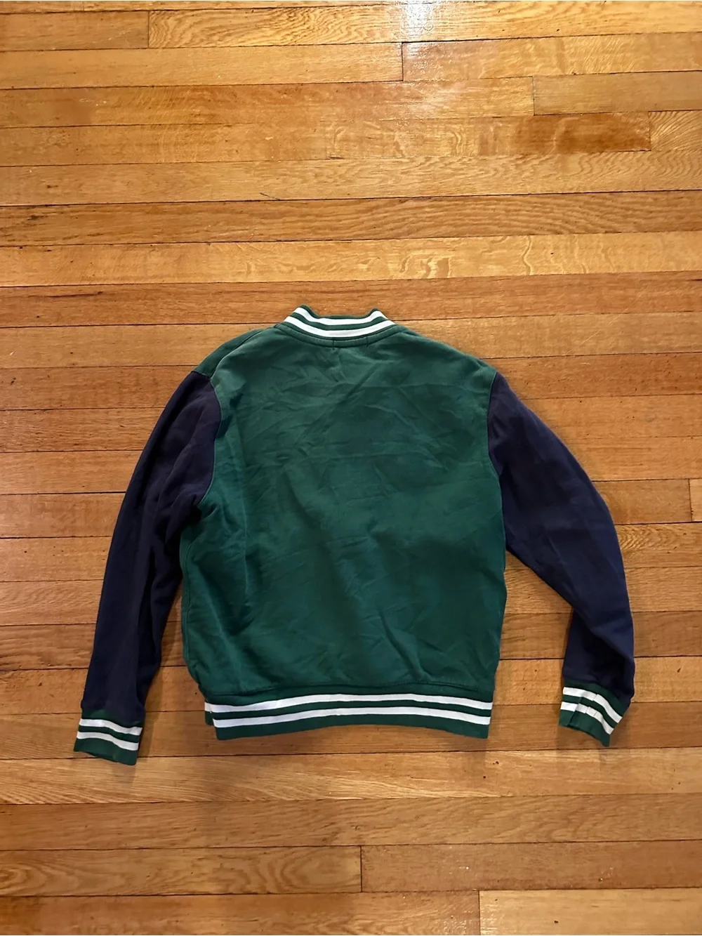 Ralph Lauren Boys Varsity Cotton Terry Letterman Jacket Size 10-12 Medium Polo